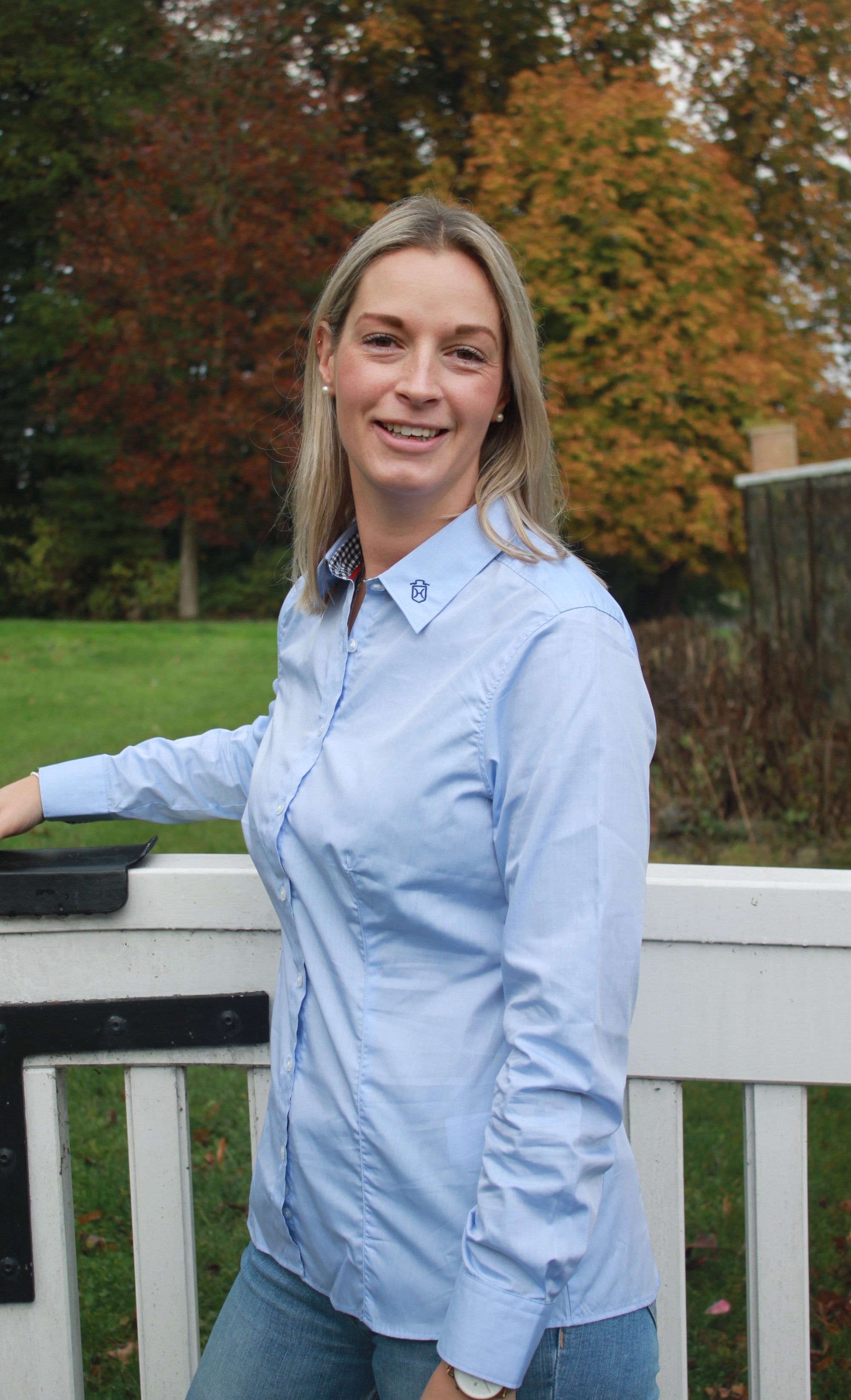 Damen Langarmbluse „Holstein Herringbone Classic“