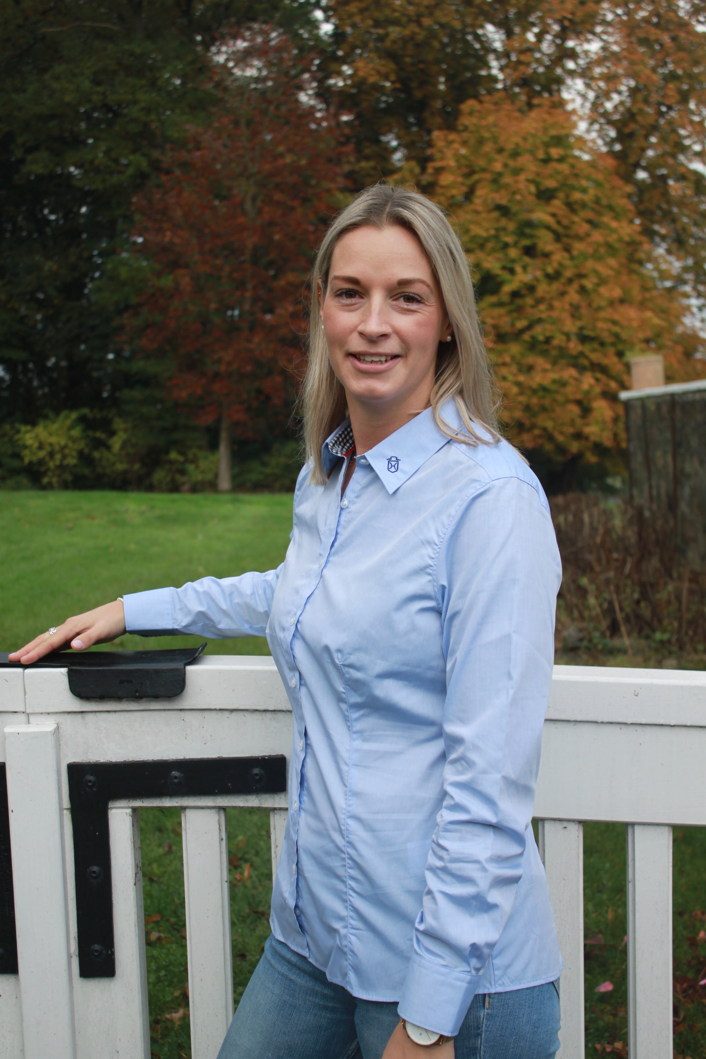 Damen Langarmbluse „Holstein Herringbone Classic“