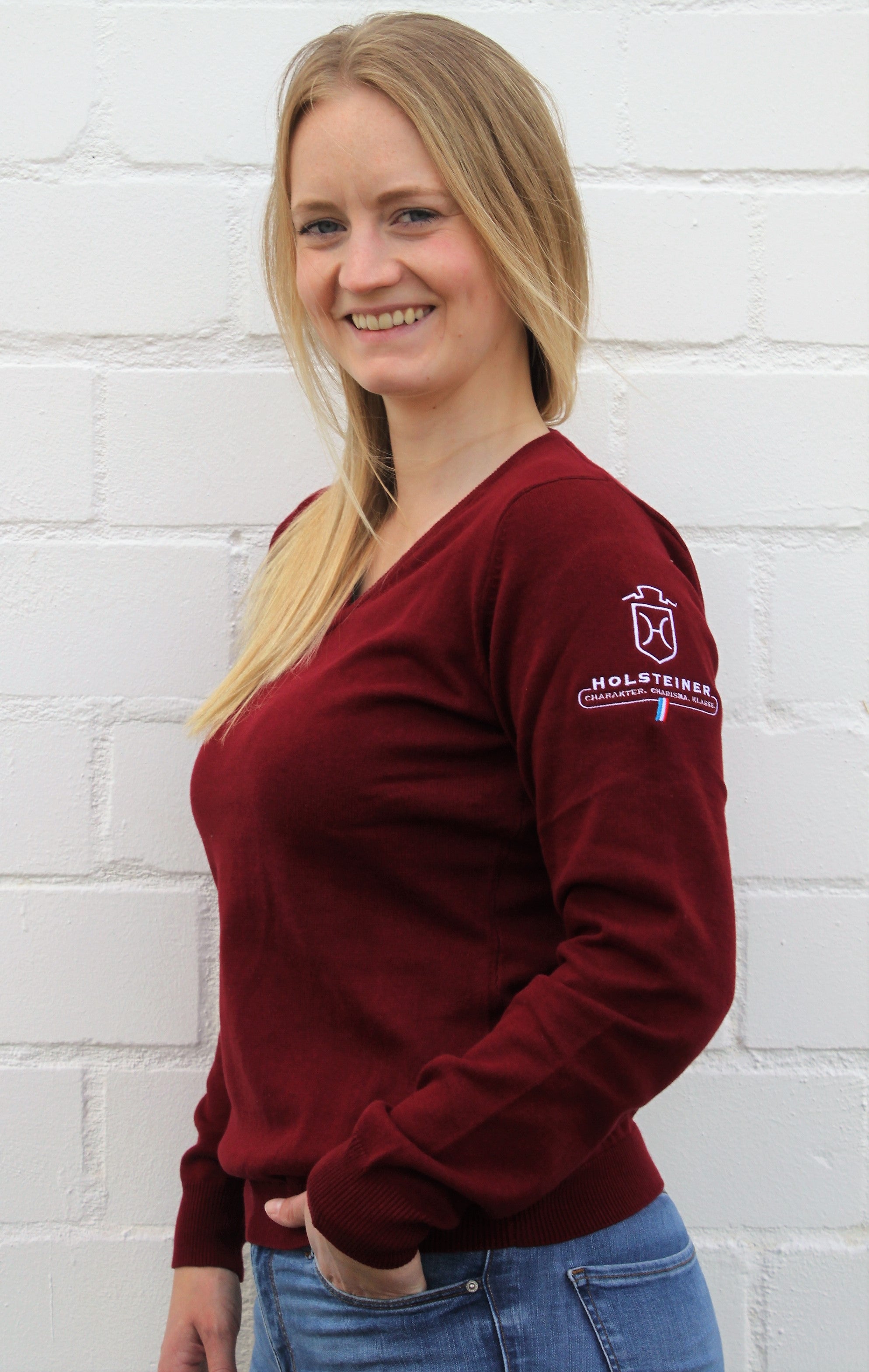 Damen Strickpullover, V-Neck