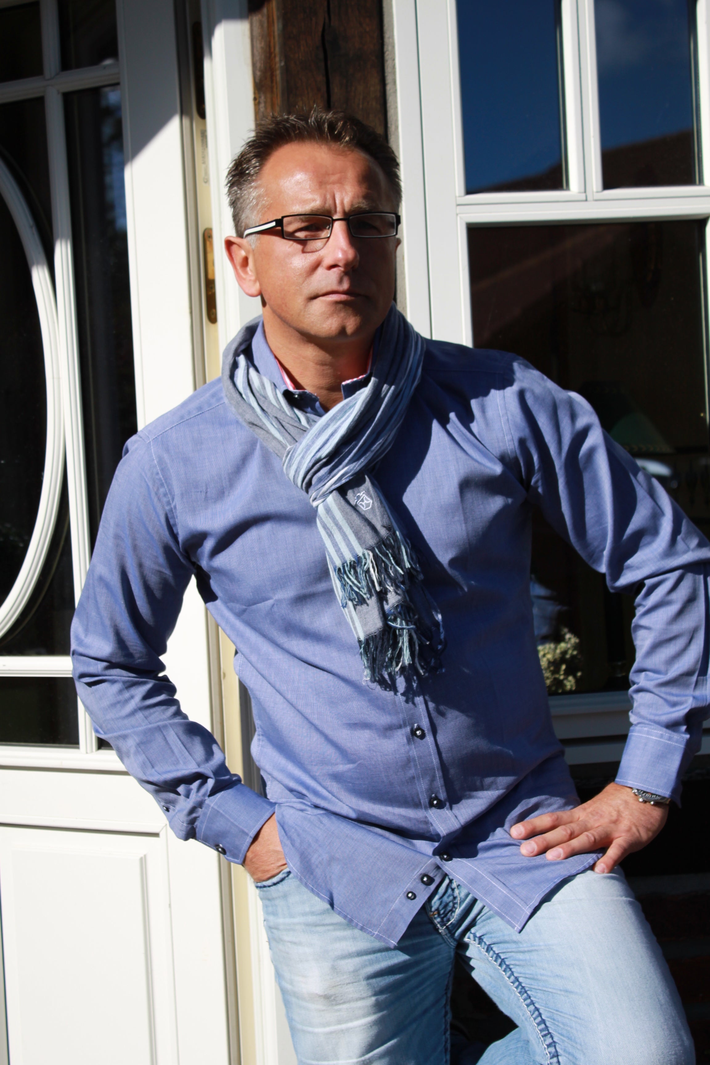 Herren Business Hemd mit Kontrasteinsätzen am Kragen/Manschette