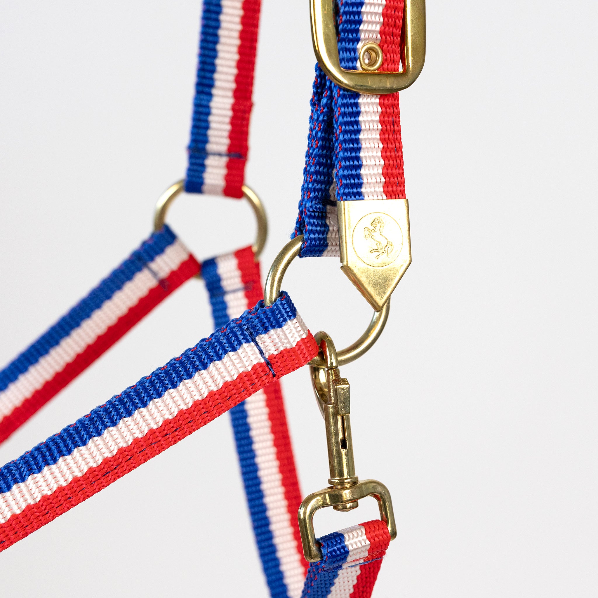 Holsteiner Halfter Tricolor Messing_15002