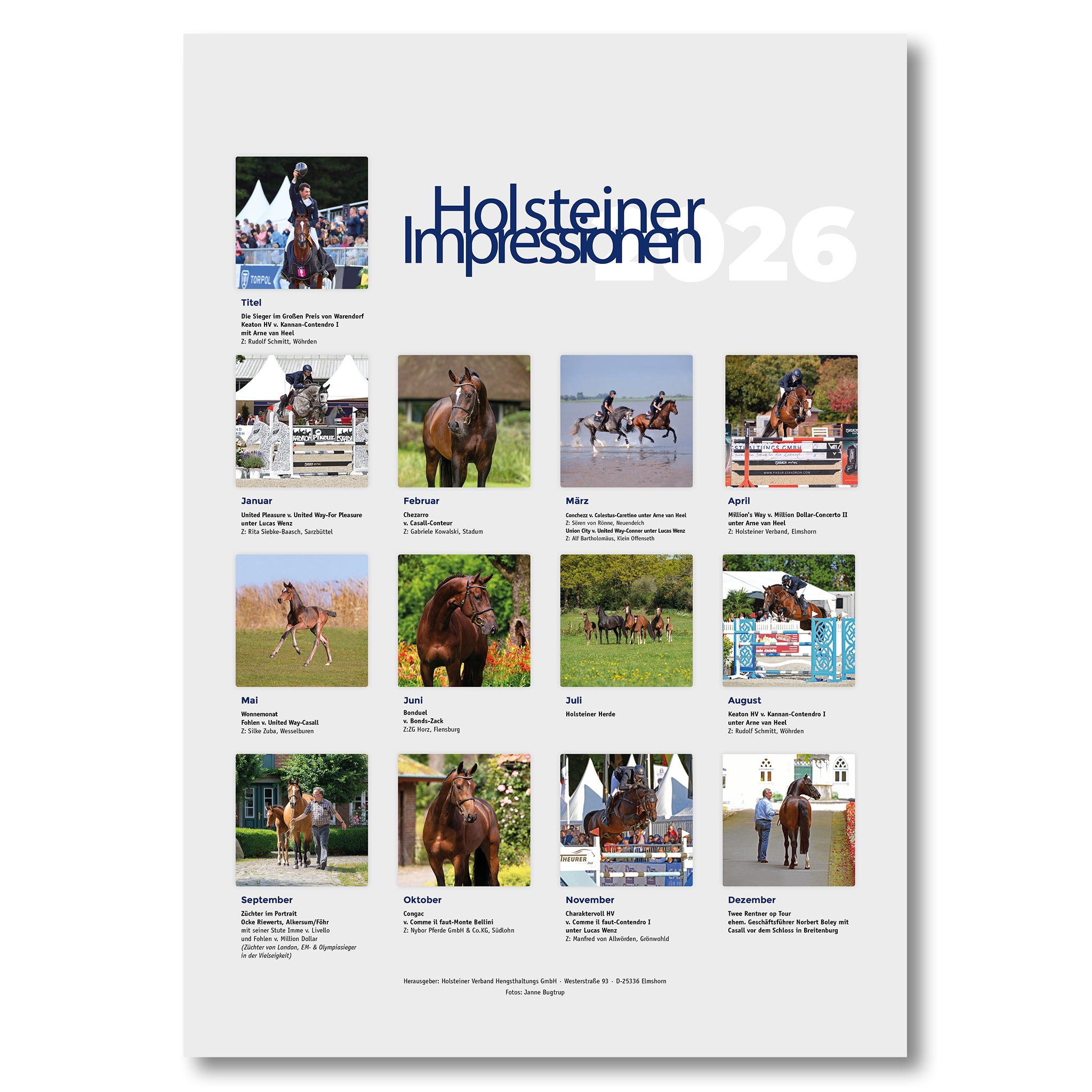 Holsteiner Impressionen - Kalender 2026