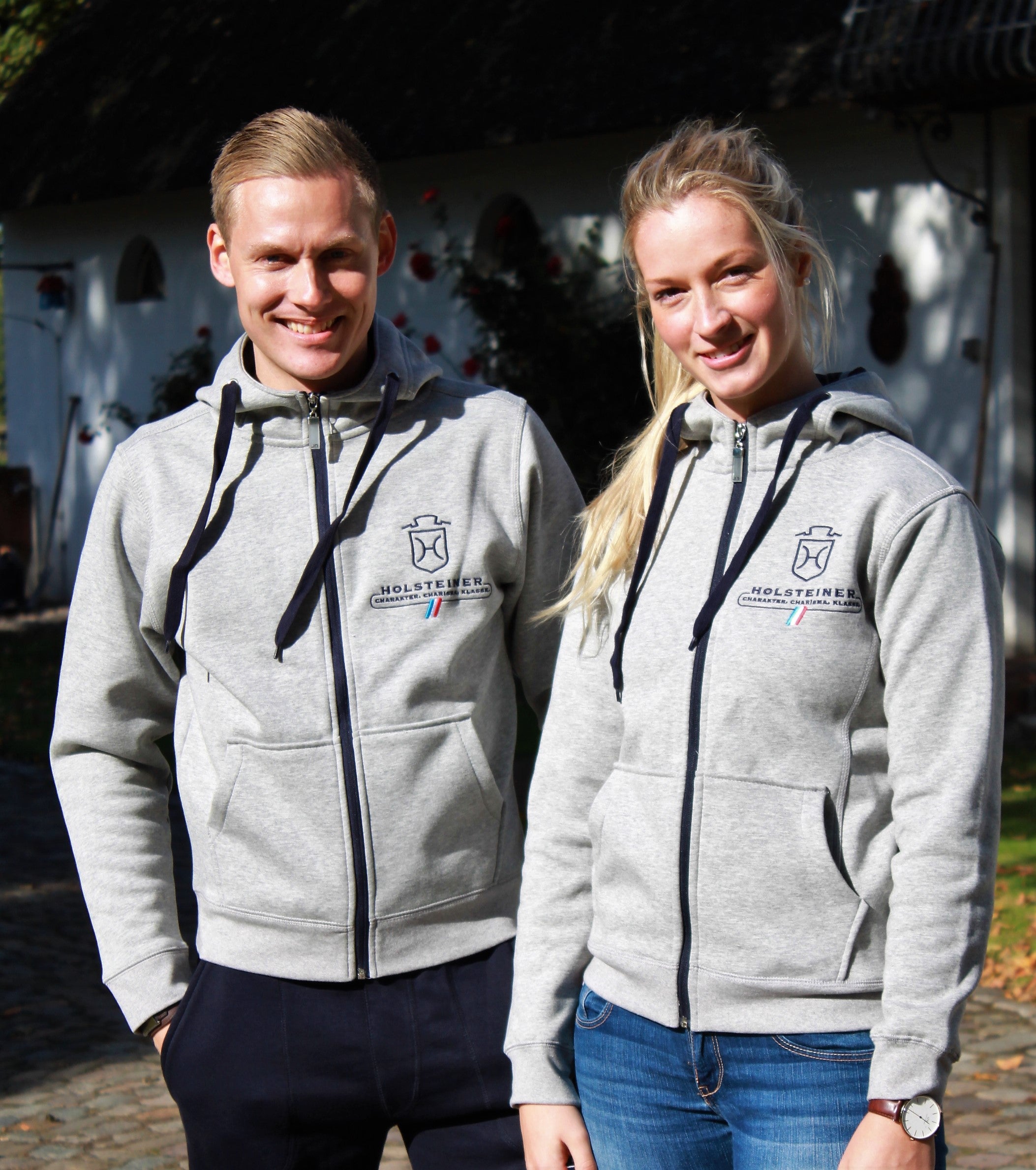 Unisex Sweatjacke "Holstein Contrast"