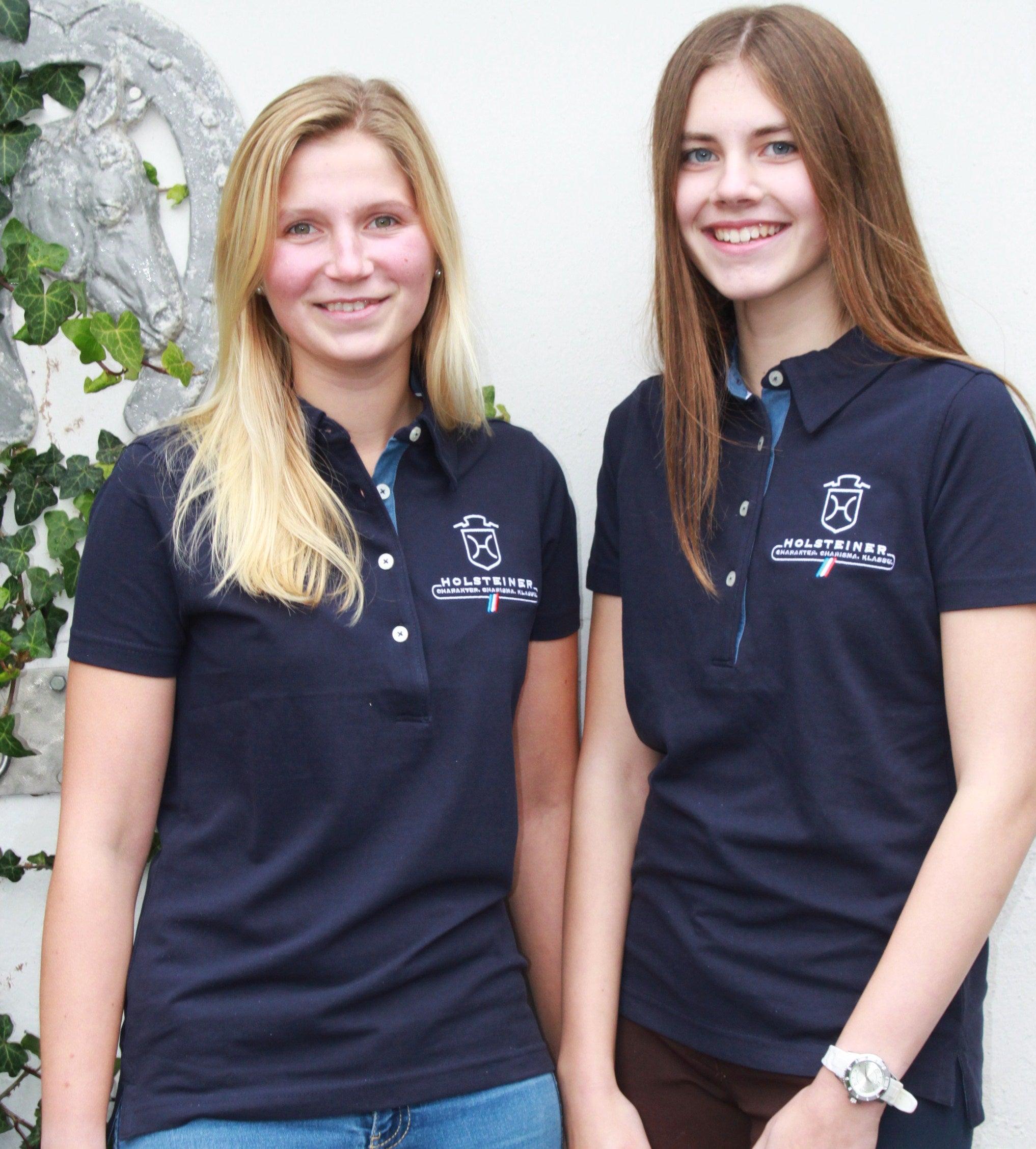 Damen Piqué Poloshirt mit Kontrasteinsätzen