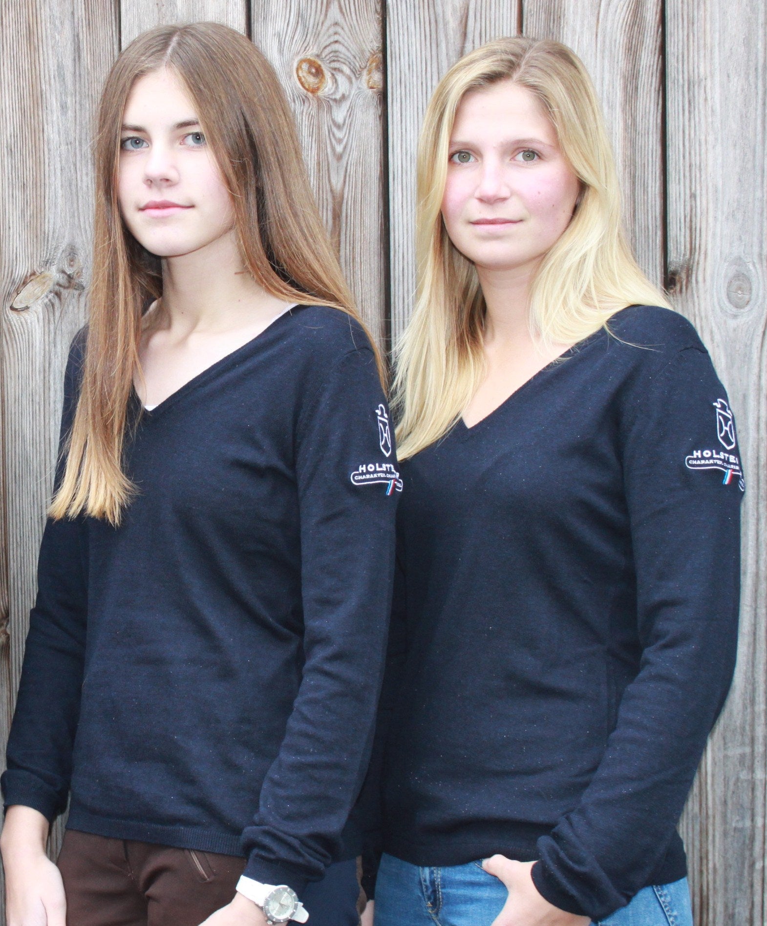 Damen Edel-Holsteiner Strickpullover, V-Neck